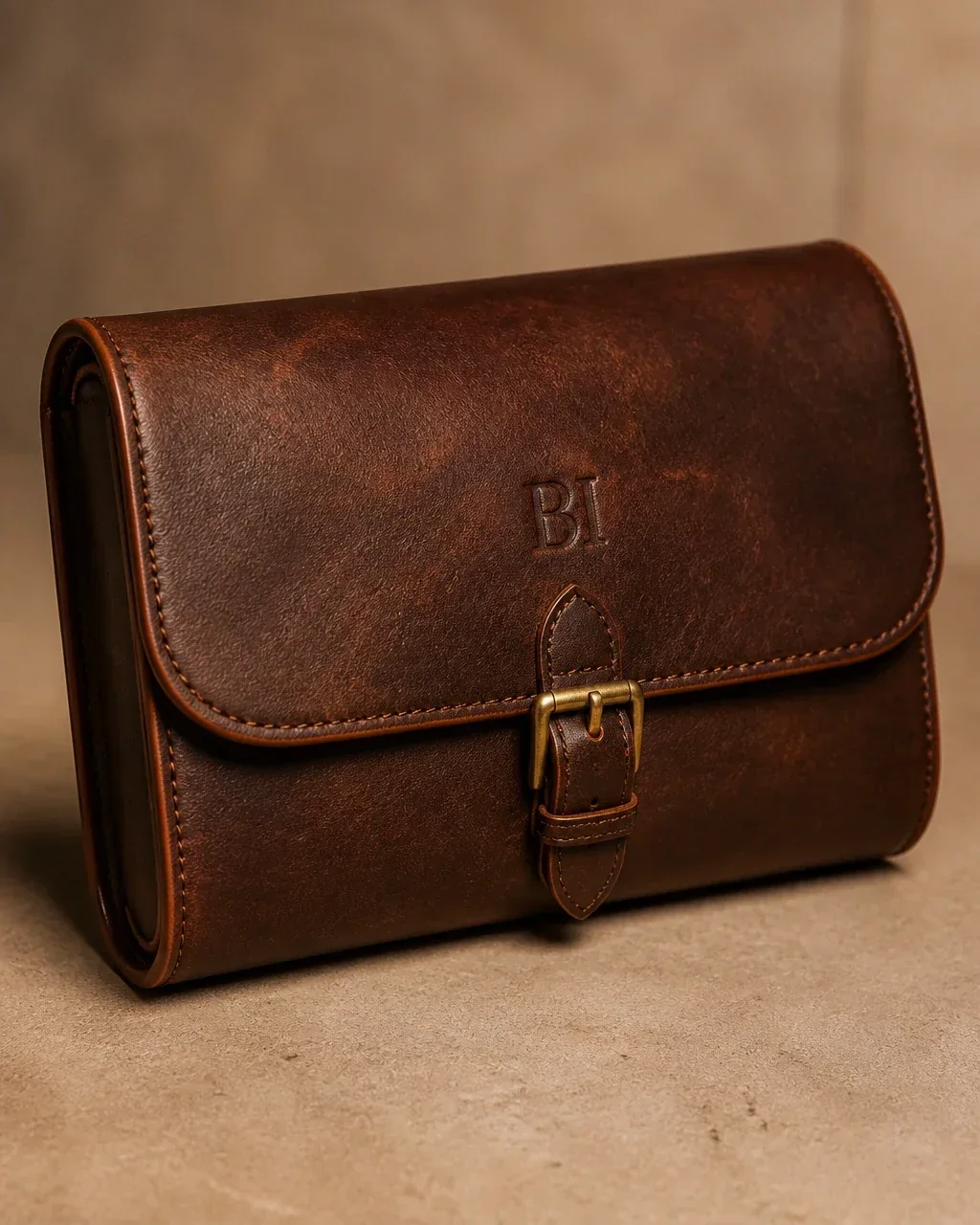 El Vaquero — Bespoke Watch Folio, espresso leather with Beckham Intemporel hallmark